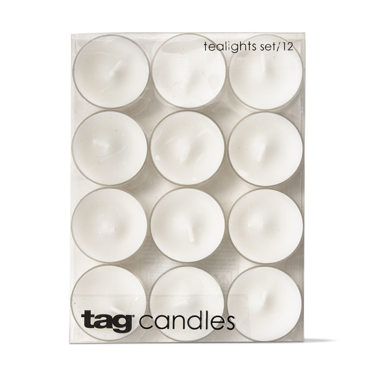 Set of 12 Tealight Candles White Wax Everyday Use 3 Hour Burn Time Perfect for Votive Holders 075 in H x 15 in Dia